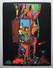 1970 East Meets West Houston Blacklight Poster Excellent 77