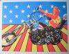 1971 Easy Rider Sunset Marketing Los Angeles Blacklight Poster Excellent 75