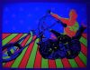 1971 Easy Rider Sunset Marketing Los Angeles Blacklight Poster Excellent 75 - 2