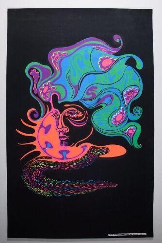 1969 Lucy In The Sky With Diamonds Pro Arts Blacklight Poster Near Mint 81