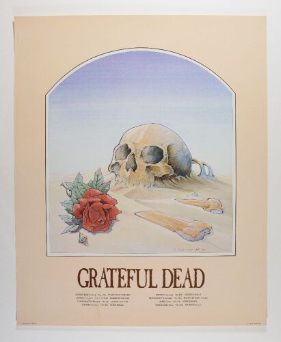 1981 Stanley Mouse Grateful Dead Europe Poster Excellent 79