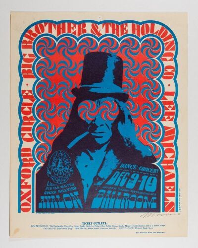 1966 FD-38 Big Brother and the Holding Company Signed Moscoso Poster Excellent 79