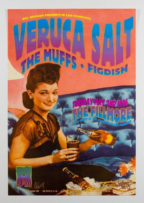 1995 NF-187 Veruca Salt The Muffs Fillmore Signed Donovan Poster Mint 95