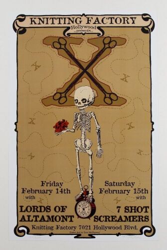 2003 X Knitting Factory Signed McPherson Poster Mint 95