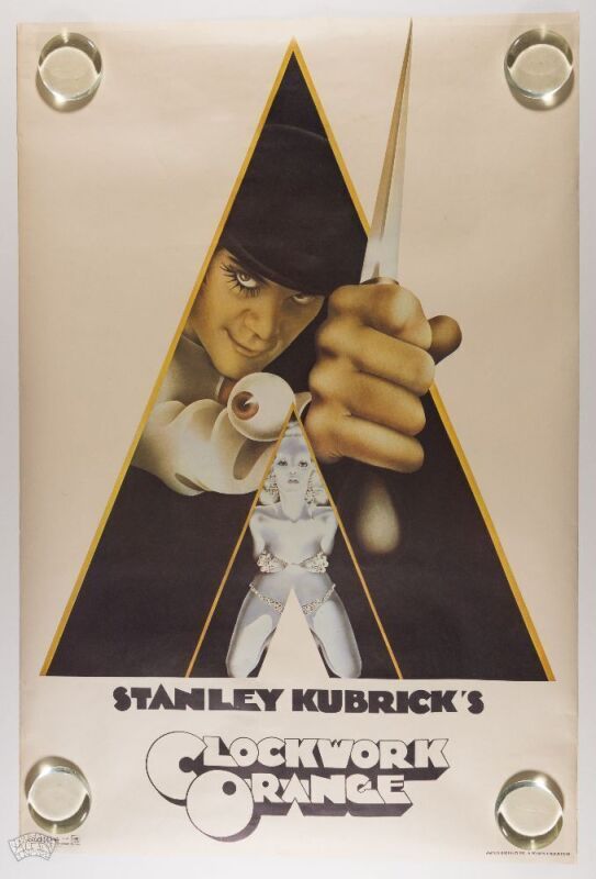 1972 Clockwork Orange Headshop Poster Near Mint 81