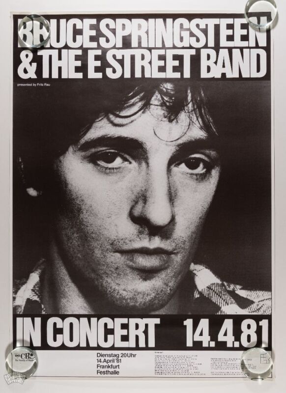 1981 Bruce Springsteen Festhalle Frankfurt Poster Near Mint 85