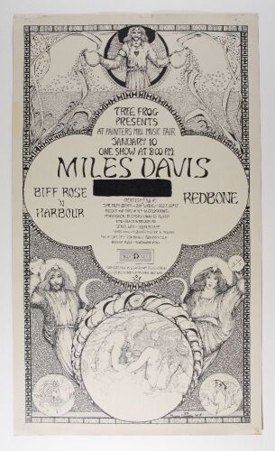 1970 Miles Davis Painter's Mill Music Fair Tree Frog Poster Extra Fine 65