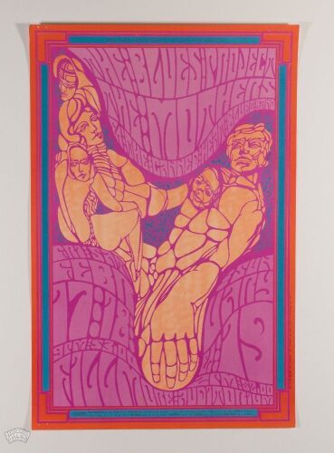 1967 BG-50 Zappa The Mothers Canned Heat Fillmore Auditorium Poster Excellent 79