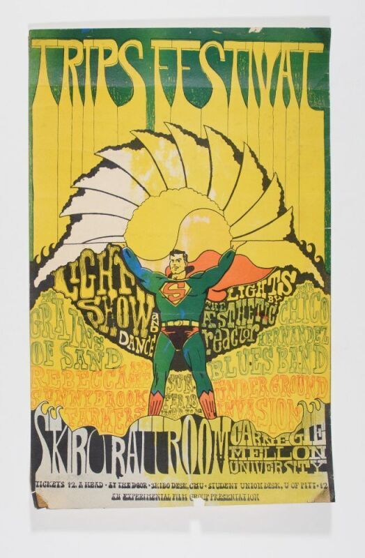 1968 The Grains of Sand Pittsburgh Trips Festival Skibo Ballroom Carnegie Mellon University Poster Fine 59