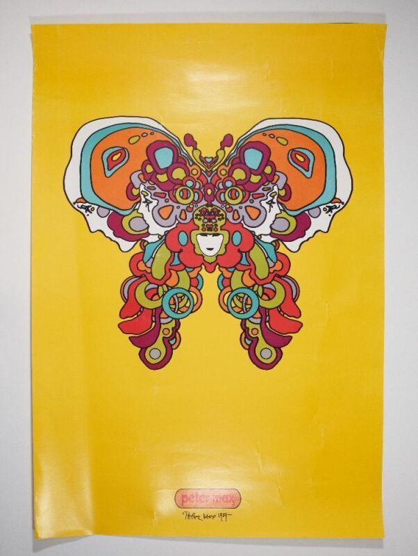 1969 Peter Max Five Women in Butterfly Signed Max Poster Extra Fine 69