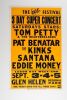 1982 The Us Festival Tom Petty Pat Benatar Glen Helen Regional Park Poster Extra Fine 61