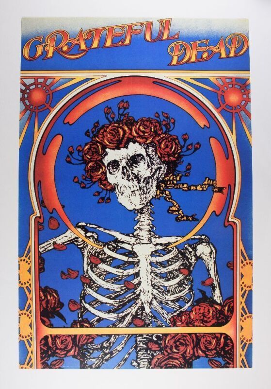 1984 Grateful Dead Bertha Personalities Inc Headshop Poster Near Mint 89