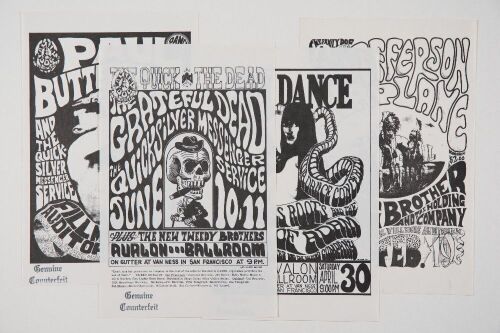 Lot of 4 Family Dog Genuine Counterfeit Forgery Printing Handbills Near Mint 89