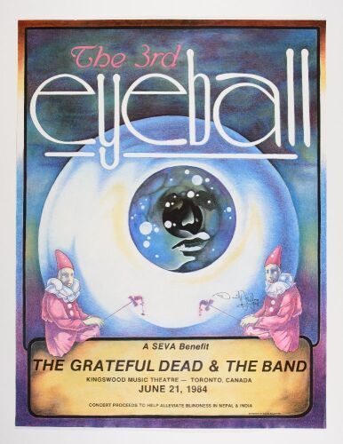 1984 Grateful Dead The Band Kingswood Music Theater Toronto Poster Near Mint 81