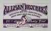 1989 The Allman Brothers Band 20th Anniversary Tour Signed Tuten Poster Mint 91