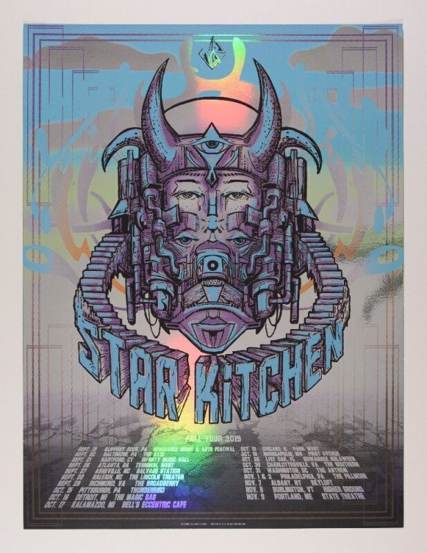 2019 Mark Serlo Star Kitchen Fall Tour Silver Reflective Foil Poster Mint 95