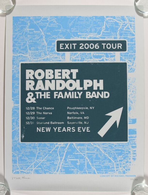 2006 Robert Randolph & The Family Band New Years Eve Run Shows LE Signed Matt Pamer Poster Mint 91