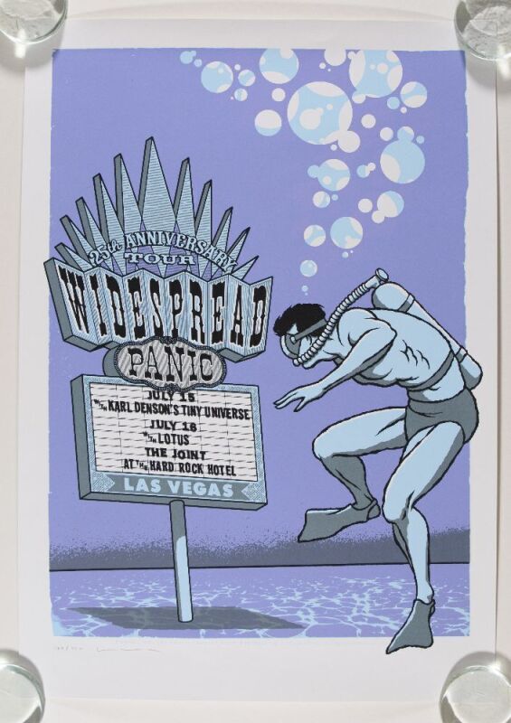 2011 Mike King Widespread Panic Karl Denson Lotus Hard Rock Hotel Las Vegas LE Signed King Poster Mint 93