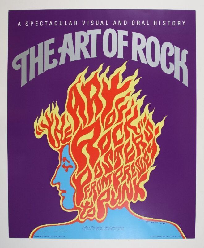 1987 PCL-6 Wes Wilson The Art of Rock LE Signed Wilson Poster Near Mint 87
