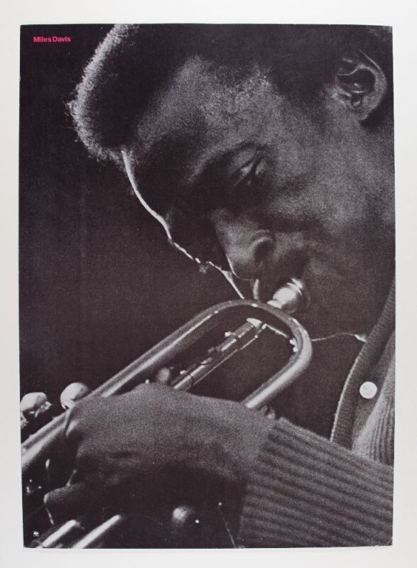 1970 Miles Davis Vintage Columbia Records Cardboard Promotional Poster Excellent 75