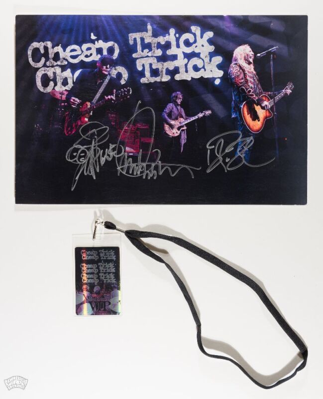Cheap Trick Band Signed Photo with VIP Meet Greet Pass