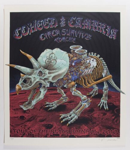 2010 EMEK Coheed & Cambria Tour of the Black Rainbow LE Signed Emek Poster Mint 95