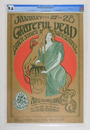 1967 FD-45 Grateful Dead Quicksilver Messenger Service Avalon Ballroom Poster CGC 9.6