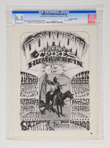 1967 AOR-2.215 Rick Griffin Grateful Dead Timothy Leary The Human Be In Golden Gate Park Handbill CGC 6.5