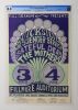 1966 BG-9 Grateful Dead Zappa The Mothers Fillmore Auditorium Poster CGC 8.0