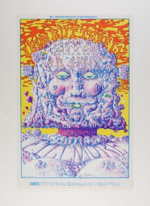 1969 BG-157 Iron Butterfly James Cotton Fillmore West Signed Conklin Poster Mint 91