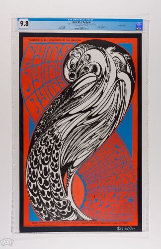 1967 BG-57 The Byrds Fillmore Auditorium Signed Wilson Poster CGC 9.8