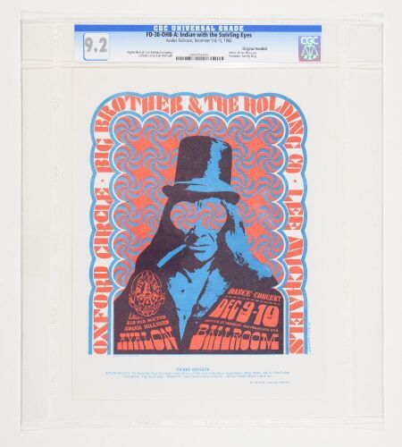 1966 FD-38 Big Brother Janis Joplin Oxford Circle Avalon Ballroom Handbill CGC 9.2