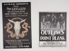 Lot of 2 The Outlaws Stockton Civic & University of Bridgeport Posters Excellent 79