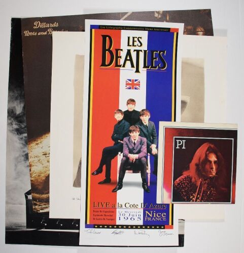Lot of 5 Pink Floyd Beatles Charlie Daniels Dillards Climax Blues Band Posters Not Graded