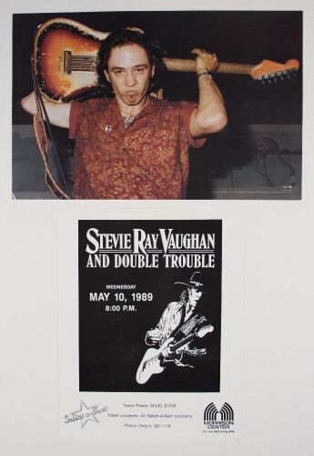 Lot of 2 Stevie Ray Vaughan Items Not Graded