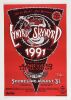 1991 Lynyrd Skynyrd Shoreline Amphitheater Signed Tuten Poster Mint 91