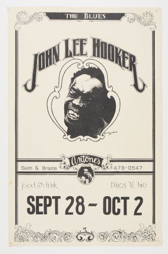 1976 John Lee Hooker Antone's Austin Poster Extra Fine 69