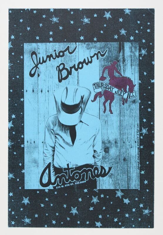 2002 Junior Brown Antone's Austin Poster Near Mint 89