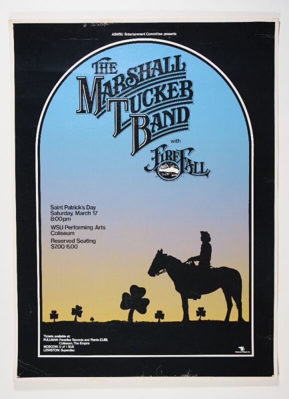 1979 The Marshall Tucker Band Washington State University Coliseum Pullman Poster Extra Fine 69