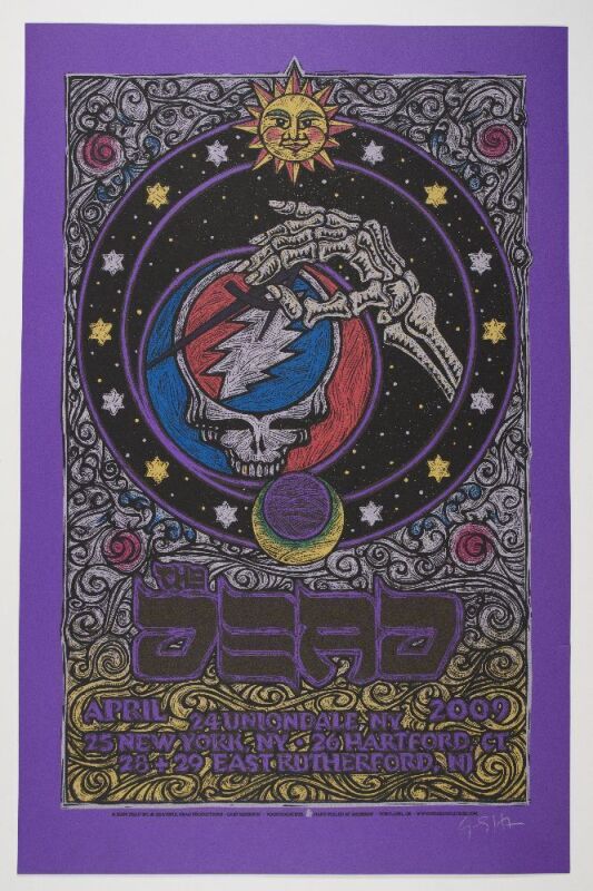 2009 Gary Houston The Dead Spring Tour Signed Houston Poster Near Mint 85
