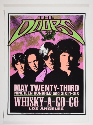 1995 PCL-42 Mark Arminski The Doors Whisky-A-Go-Go LE Commemorative Poster Excellent 77