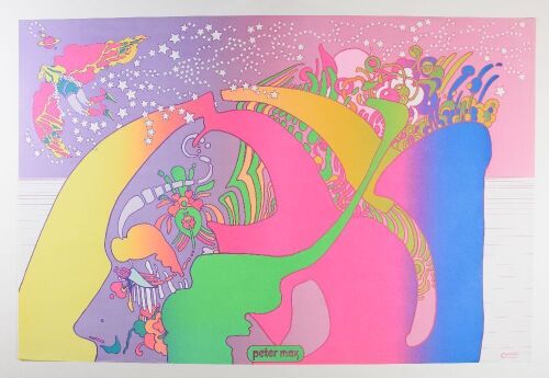 1969 Peter Max Instant Nutrament Large Headshop Poster Near Mint 89