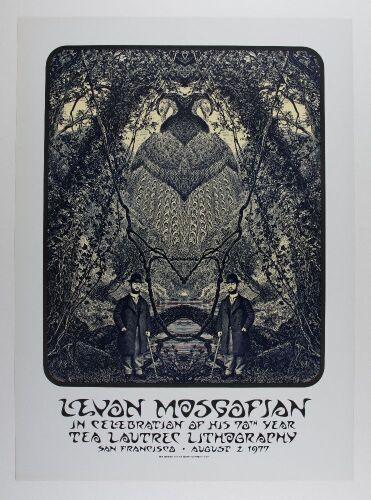 1977 David Singer Levon Mosgofian 70th Birthday Celebration Poster Mint 91
