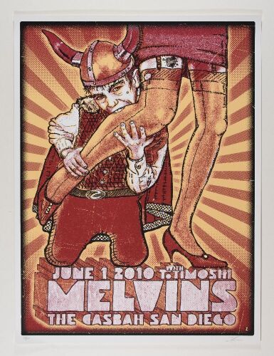 2010 Melvins The Casbah LE Signed Zoltron Poster Near Mint 83