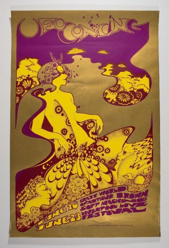 1967 OA-104 Crazy World of Arthur Brown Hapshash RP Poster Extra Fine 67
