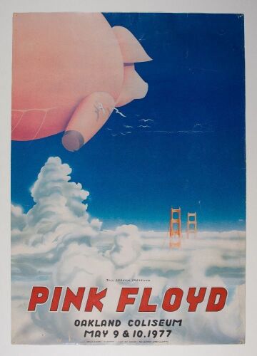 1977 AOR-4.47 Pink Floyd Oakland Coliseum Poster Extra Fine 63
