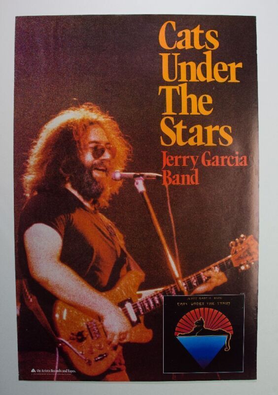 1978 Jerry Garcia Band Cats Under Stars Arista Records Promotional Poster Excellent 79