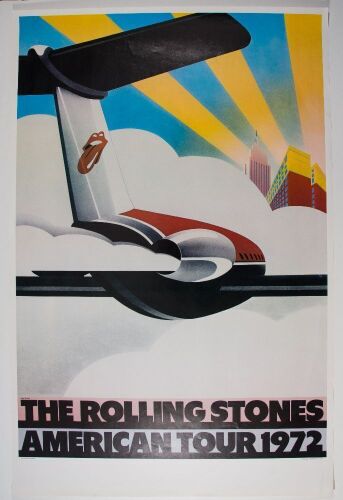 1972 AOR-4.263 The Rolling Stones American Tour Large Litho RP Poster Mint 93