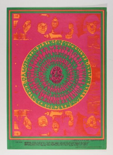 1967 FD-53 Quicksilver Messenger Service John Lee Hooker Avalon Ballroom RP2 Signed Moscoso Poster Excellent 79