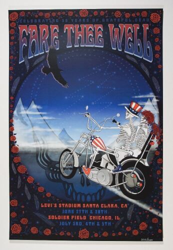 2015 Grateful Dead Fare Thee Well 50th Anniversary LE Poster Mint 91